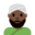 man wearing turban, dark skin tone